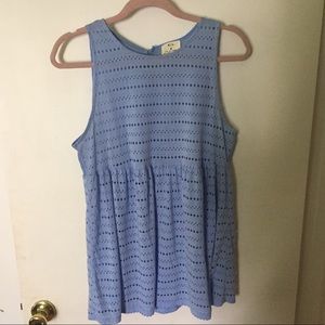 Urban Outfitters Light Blue Babydoll Tank